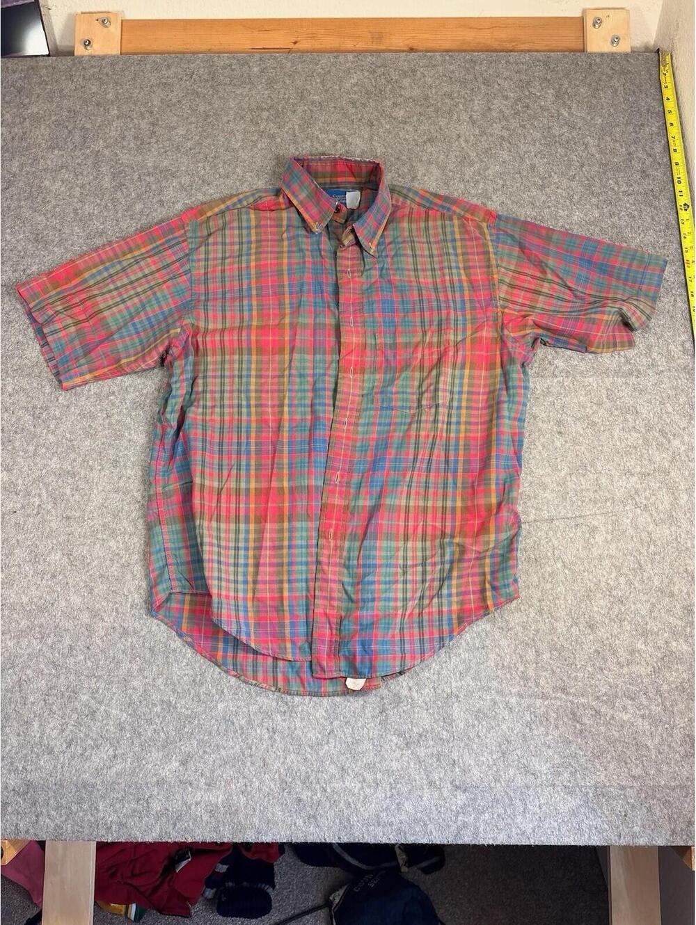 Pendleton Country Traditionals Plaid Button Down Short Sleeve Shirt Men’s Size L